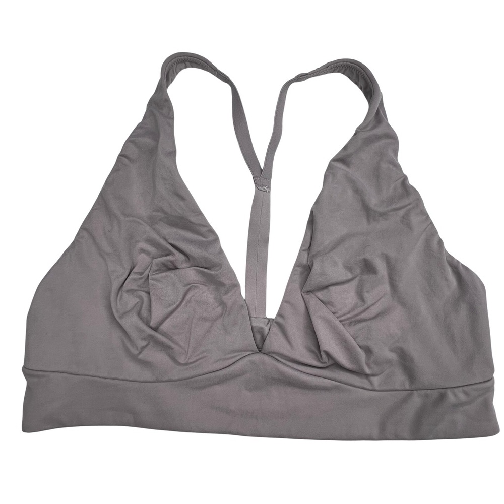 Victoria’s Secret Bra Unlined Plunge Racerback Bralette Seamless Deep V Grey 36C - Picture 8 of 11